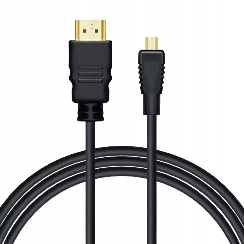 Savio CL-40/M HDMI (M) - micro HDMI (M) kabel z Ethernetem, 2m, Czarny