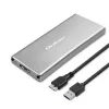 Aluminiowa obudowa QOLTEC 51833 dla dysku M.2 SSD, SATA na USB 3.0, obsługa do 2 TB