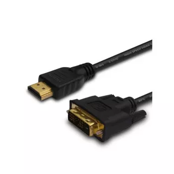 Przewód Savio CL-139 Adapter Video 1,8 m DVI-A HDMI Typ A (Standard) Czarny