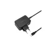 Ładowarka do urządzeń mobilnych QOLTEC 51024 — Uniwersalna ładowarka sieciowa AC, 65W PD, 20V/3,25A, kabel 1,2m, czarna