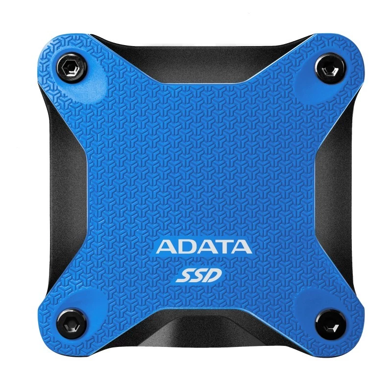 Zewnętrzny SSD ADATA SD620 512 GB, USB 3.2 Gen 2 Micro-USB B, niebieski, silikonowa obudowa, odporny na wstrząsy