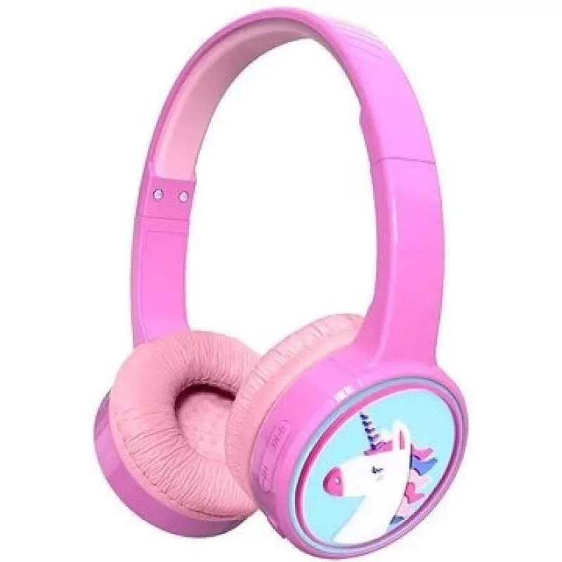 Słuchawki Denver BTH-106P, przewodowe i bezprzewodowe, nauszne, rozmowy/muzyka, Bluetooth, różowe