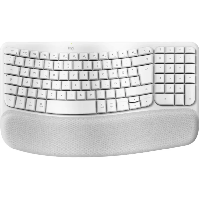 Klawiatura Logitech Wave Keys dla Mac QWERTZ Niemiecka Biała
