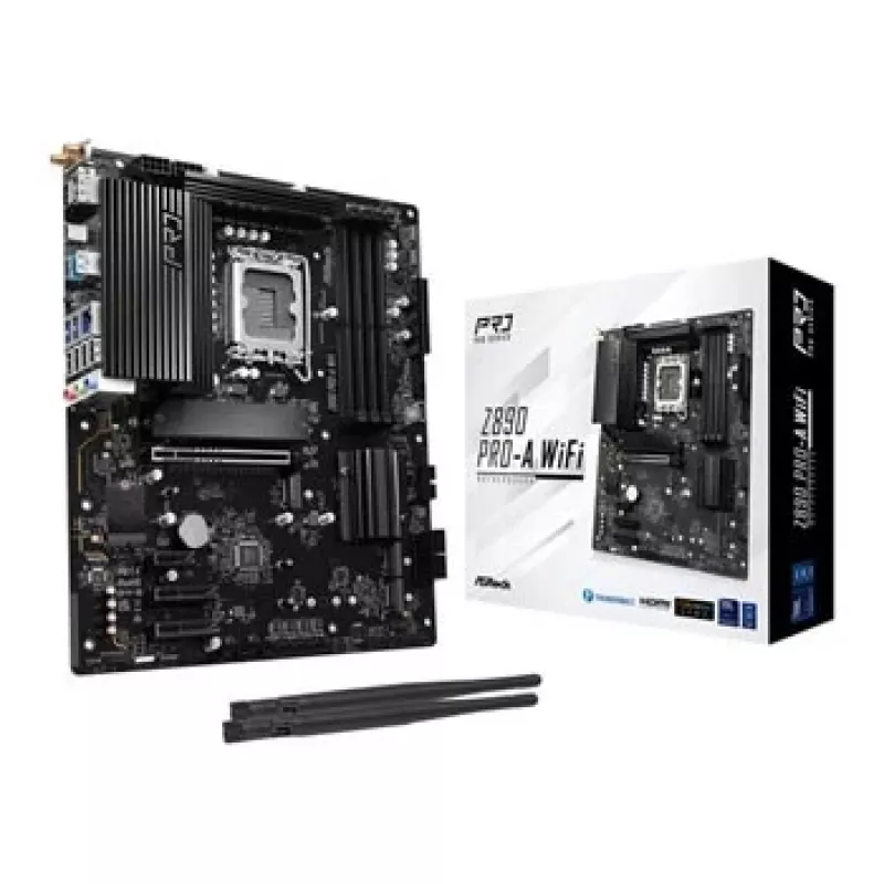 Płyta główna ASRock Z890 Pro-A WiFi — Intel Z890, LGA 1851, ATX, DDR5, 4x DIMM, 256GB, Wi‑Fi 6E, 2.5Gb LAN