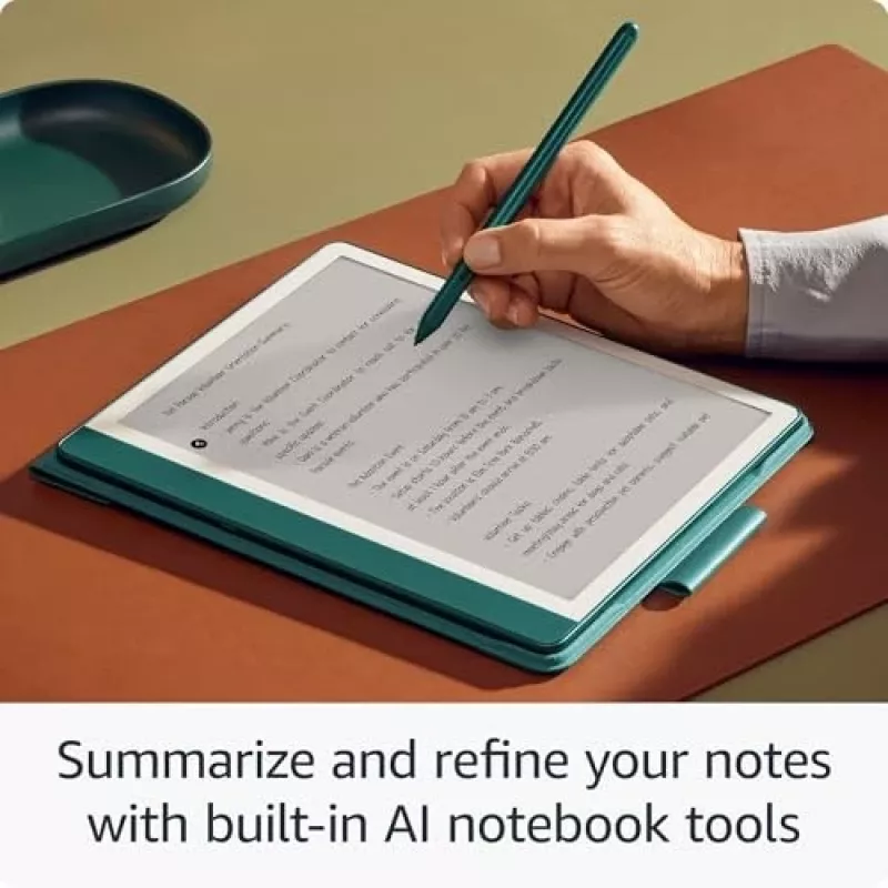 Ebook New Kindle Scribe - wersja 2024, 10,2 cala, bez odblasków, 64 GB Wi-Fi (bez reklam na ekranie blokady) z rysikiem Premium Pen w kolorze wolframowym