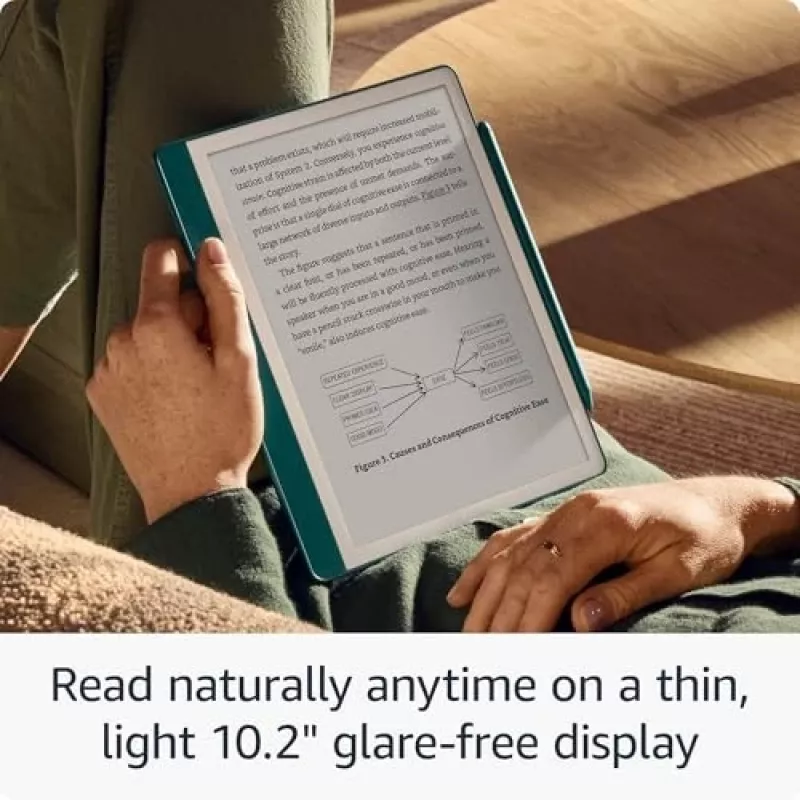 Ebook New Kindle Scribe - wersja 2024, 10,2 cala, bez odblasków, 64 GB Wi-Fi (bez reklam na ekranie blokady) z rysikiem Premium Pen w kolorze wolframowym