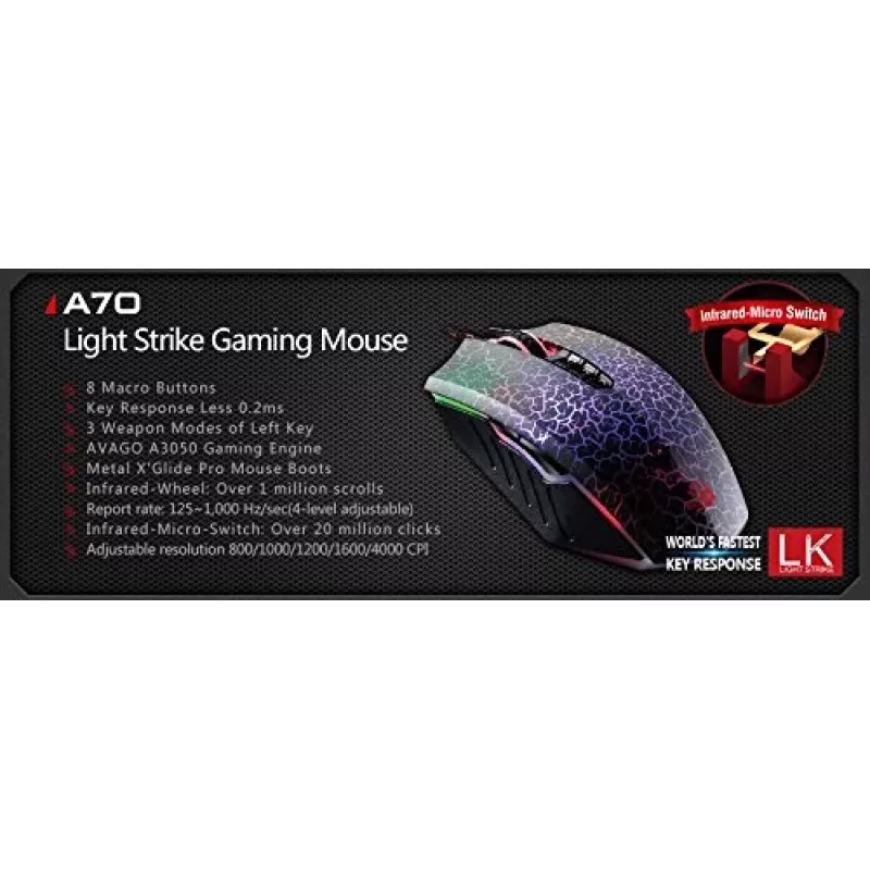 A4Tech Bloody Blazing A70 (aktywowana) mysz USB Type-A Optyczna 6200 DPI A4TMYS47285
