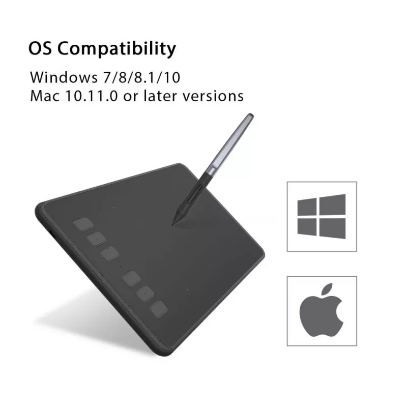 Tablet graficzny HUION H640P 5080 lpi 160 x 99 mm USB Czarny