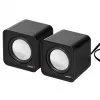 2-drożny głośnik PC Audiocore AC870 B — 3 W RMS, przewodowe zasilanie USB, wejście 3,5 mm, kanały 2.0