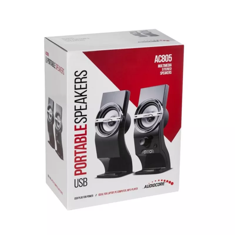 Głośniki stereo Audiocore AC805 2.0 PC 6W Czarny