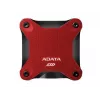 Zewnętrzny SSD ADATA SD620 1 TB, przenośny USB 3.2 Gen 2 (Micro-USB B), prędkość odczytu 520 MB/s, prędkość zapisu 460 MB/s, odporny na wstrząsy, czerwony