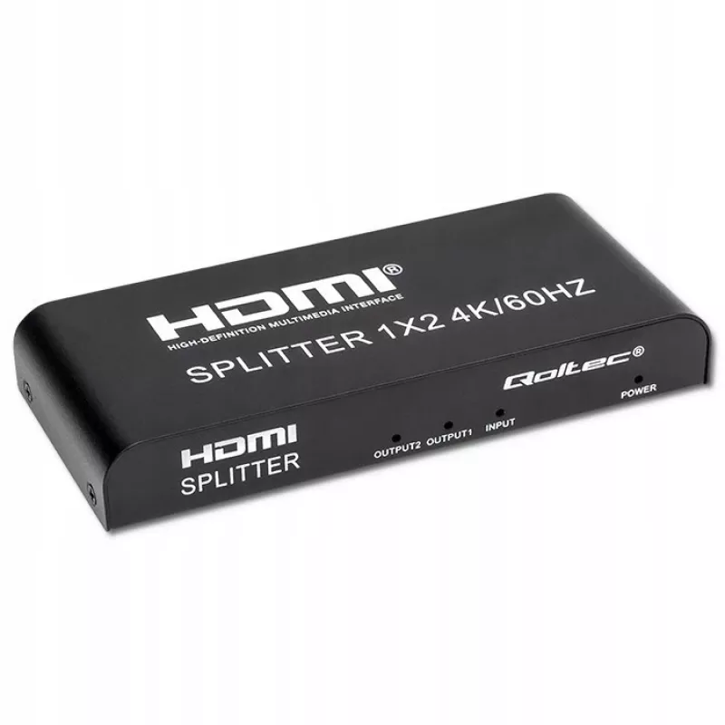Qoltec 51797 Aktywny Rozdzielacz HDMI 2 x HDMI 4K x 2K | 6Gb/s | 60Hz