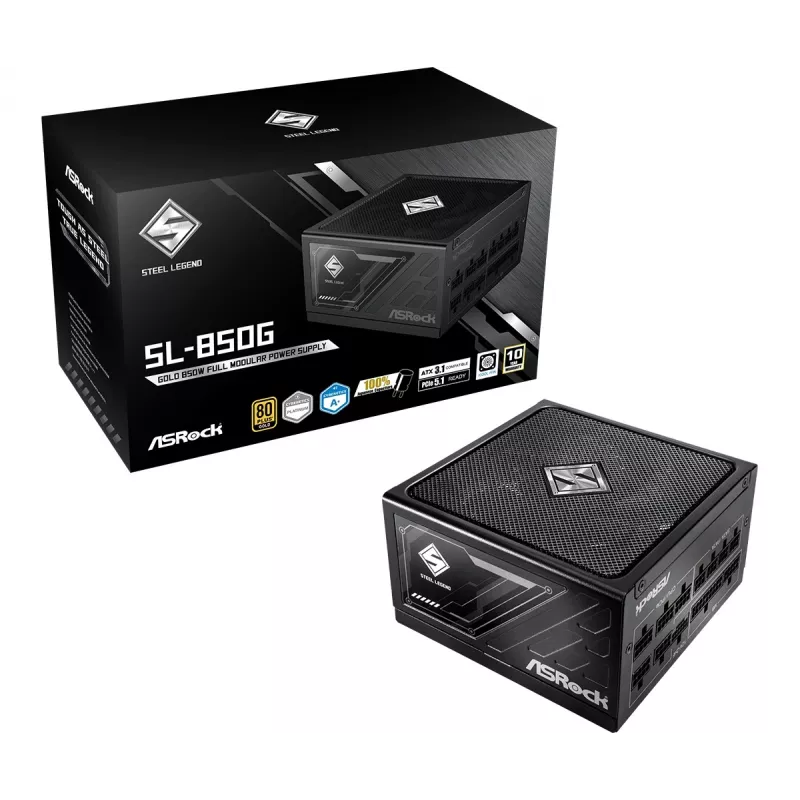 ASRock SL-850G Steel Legend Zasilacz 850 W 20+4 Pin ATX ATX B