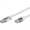 Goobay 74160 - adapter kablowya sieciowego USB 3.0 Typ A Gigabit Ethernet 3 m - Karta sieciowa - 1.000 Mb/s (74160)