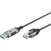 Goobay Kabel Ethernet USB-A 3.0 na RJ45 cienki 5 m - łączy router, modem lub (74397)