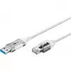 Goobay Kabel Ethernet USB-A 3.0 na RJ45 cienki 10 m - łączy router, modem lub (74383)