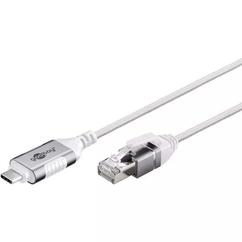 Goobay Ethernet-Cable USB-C 3.1 do RJ45 cienki 3 m - łączy router, modem lub (74388)
