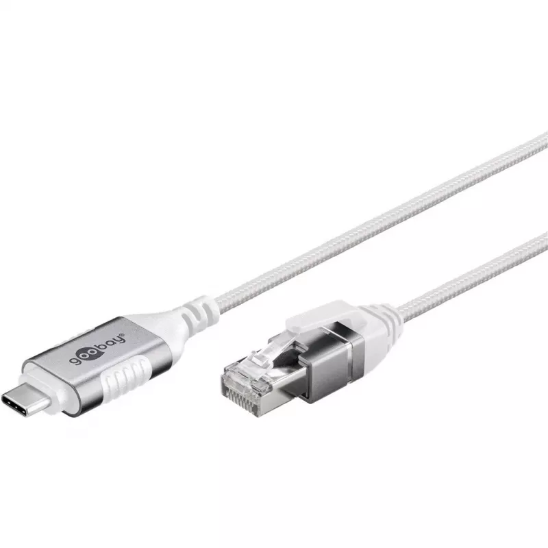 Goobay Kabel Ethernet USB-C 3.1 na RJ45 cienki 5 m - łączy router, modem lub (74389)
