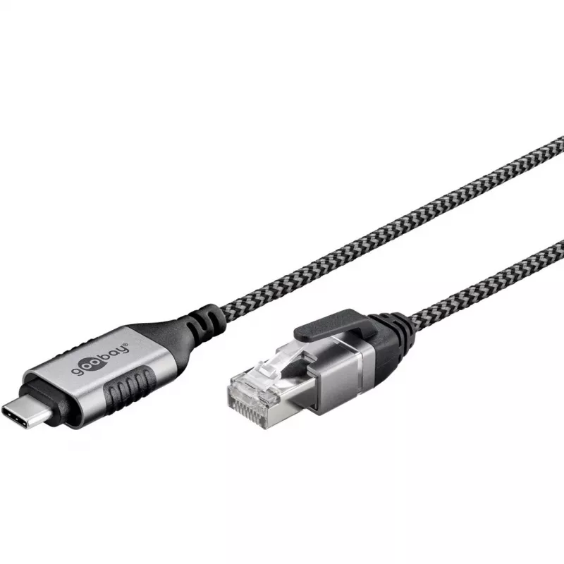 Goobay Ethernet-Cable USB-C 3.1 to RJ45 cienki 1 m - connects router, modem or (74401)