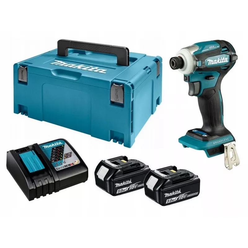 Zakrętarka udarowa Makita DTD173RTJ 18V akumulatorowa, uchwyt 1/4 cala, 3600 RPM, rękojeść pistoletowa, Li-Ion