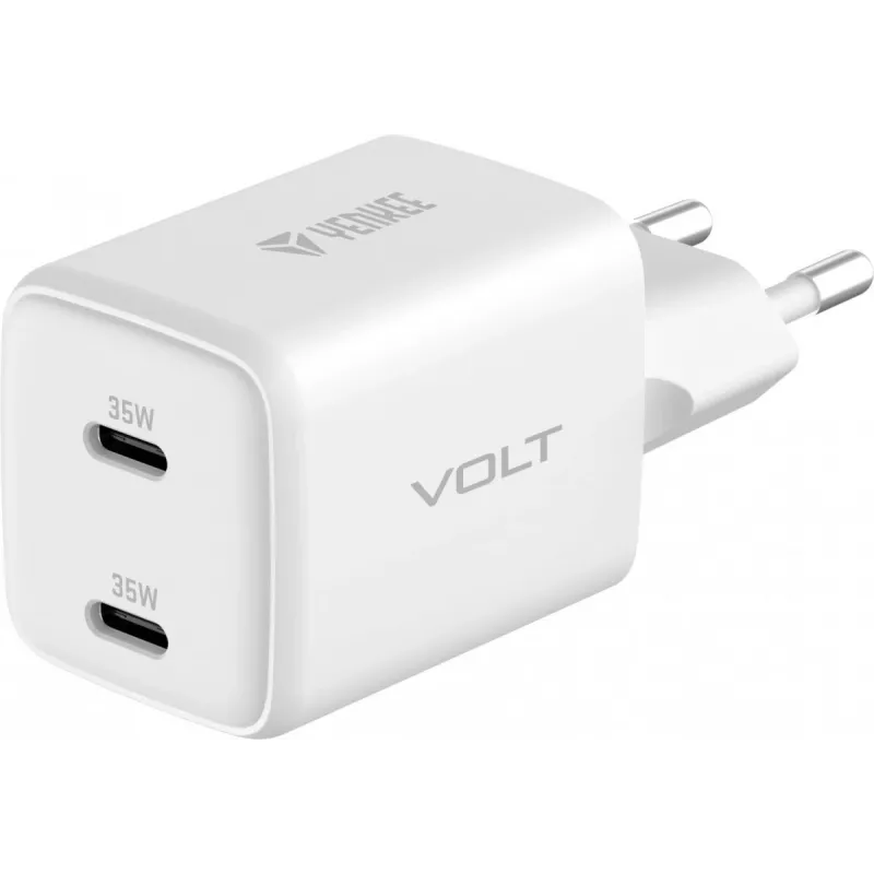 Ładowarka ścienna USB-C YENKEE G35D 2x18W Power Delivery 3.0 3A