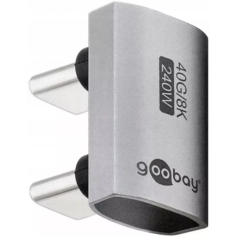 USB-C Adapter Goobay 74446 srebrny niklowo/złote styki
