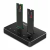 Qoltec 52274 Stacja dokująca do dysków M.2 SSD | NVMe | SATA | USB-C | DUAL 2 x 2TB