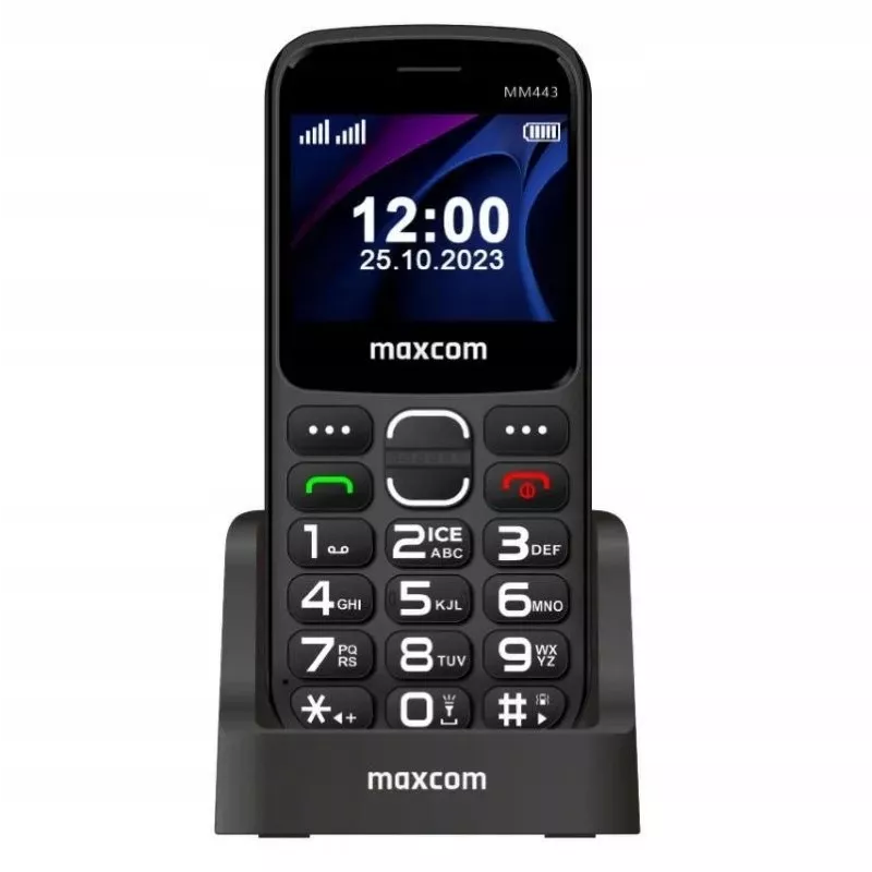 Maxcom Comfort MM443 S z ładowarką sieciową czarny