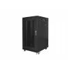 Wolnostojąca szafa rack LANBERG FF01-6822-23B 22U, szyny 19 cali, 1159×600×800 mm, IP20, kółka jezdne, zamek na klucz, czarna
