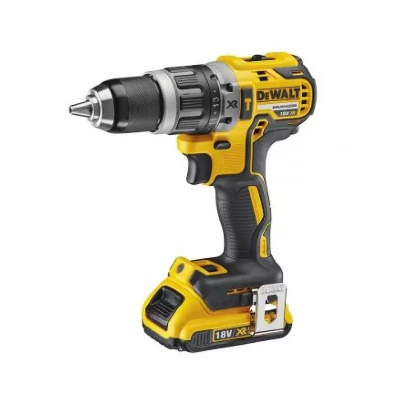 Wiertarko-wkrętarka akumulatorowa DeWalt DCD796D2-QW 18V Li-Ion, 2x2Ah, bezkluczowy uchwyt 13 mm, udarowa, 1,6 kg
