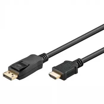 adapter kablowy DisplayPort 1.2 na HDMI 1.4 4K @ 30 Hz / Ultra szybki kabel HDMI / Złącze pozłacane dla bezbłędnej transmisji sygnału / Laptop
