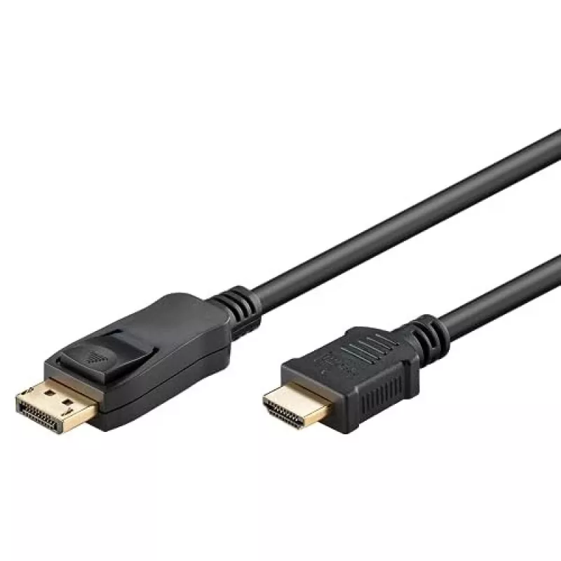 adapter kablowy DisplayPort 1.2 na HDMI 1.4 4K @ 30 Hz / Ultra szybki kabel HDMI / Złącze pozłacane dla bezbłędnej transmisji sygnału / Laptop