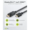 adapter kablowy DisplayPort 1.2 na HDMI 1.4 4K @ 30 Hz / Ultra szybki kabel HDMI / Złącze pozłacane dla bezbłędnej transmisji sygnału / Laptop