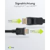 adapter kablowy DisplayPort 1.2 na HDMI 1.4 4K @ 30 Hz / Ultra szybki kabel HDMI / Złącze pozłacane dla bezbłędnej transmisji sygnału / Laptop