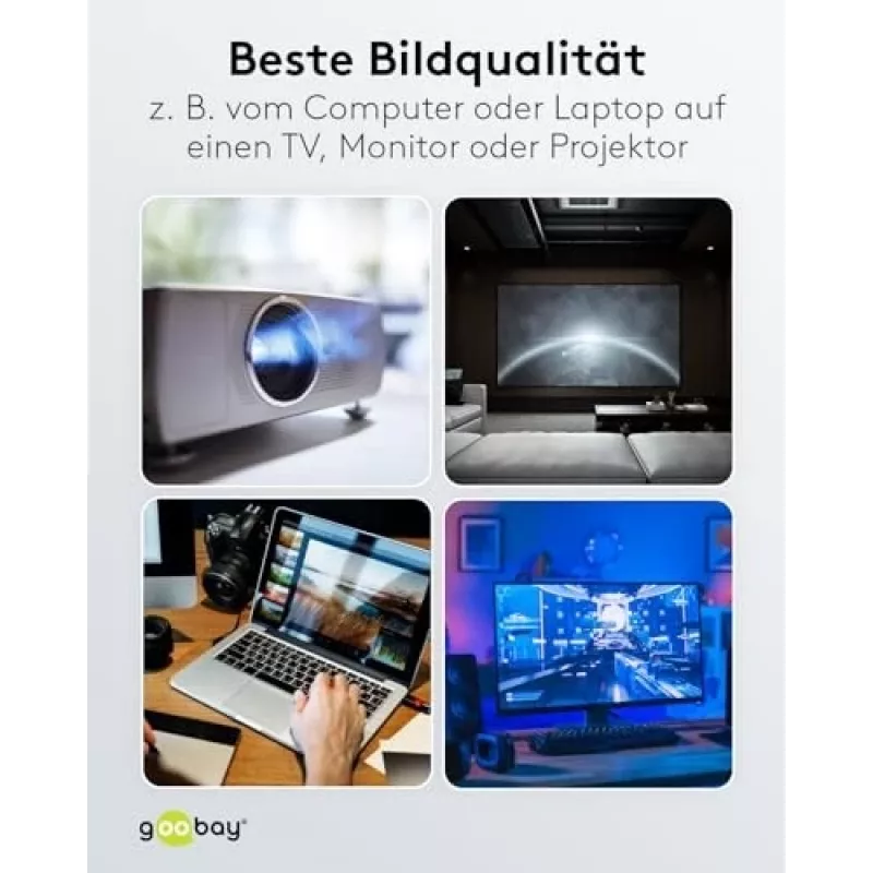 adapter kablowy DisplayPort 1.2 na HDMI 1.4 4K @ 30 Hz / Ultra szybki kabel HDMI / Złącze pozłacane dla bezbłędnej transmisji sygnału / Laptop
