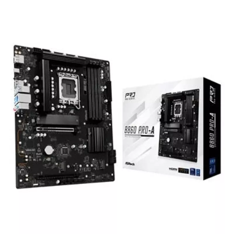 Płyta główna ASRock B860 Pro-A — Intel B860 ATX, LGA 1851, DDR5, 4x DIMM, 256GB, 2.5Gb LAN, 1x M.2, 4x SATA III