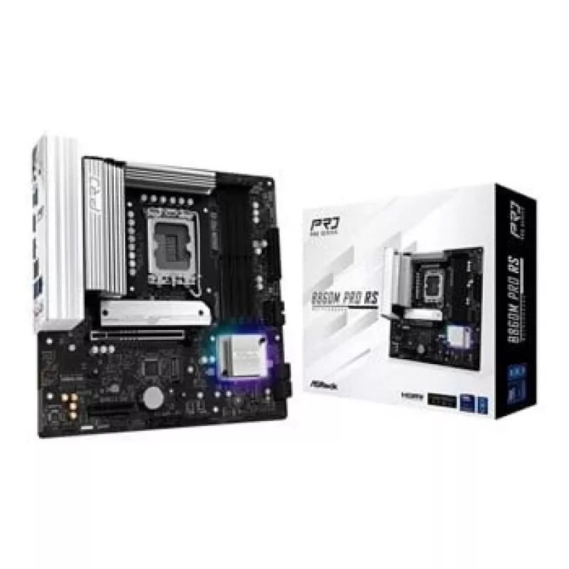 Płyta główna ASROCK B860M Pro RS — Intel B860, LGA 1851, micro ATX, DDR5, 4× DIMM, 2.5Gb LAN, 1×PCIe5 x16