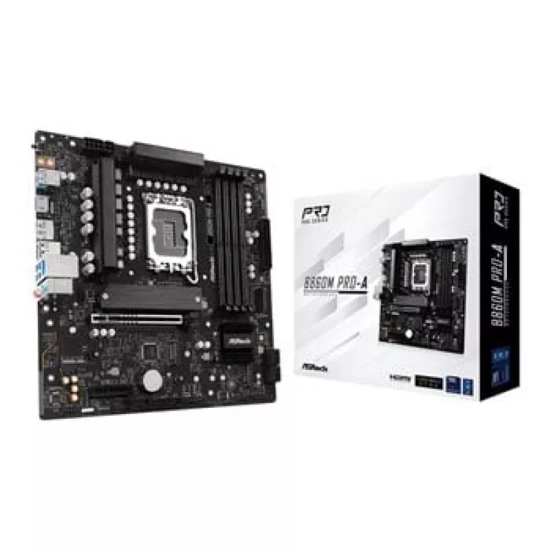 Płyta główna ASRock B860M Pro-A micro ATX — Intel B860, LGA 1851, DDR5, 4 DIMM, do 256 GB, 2.5Gb Ethernet