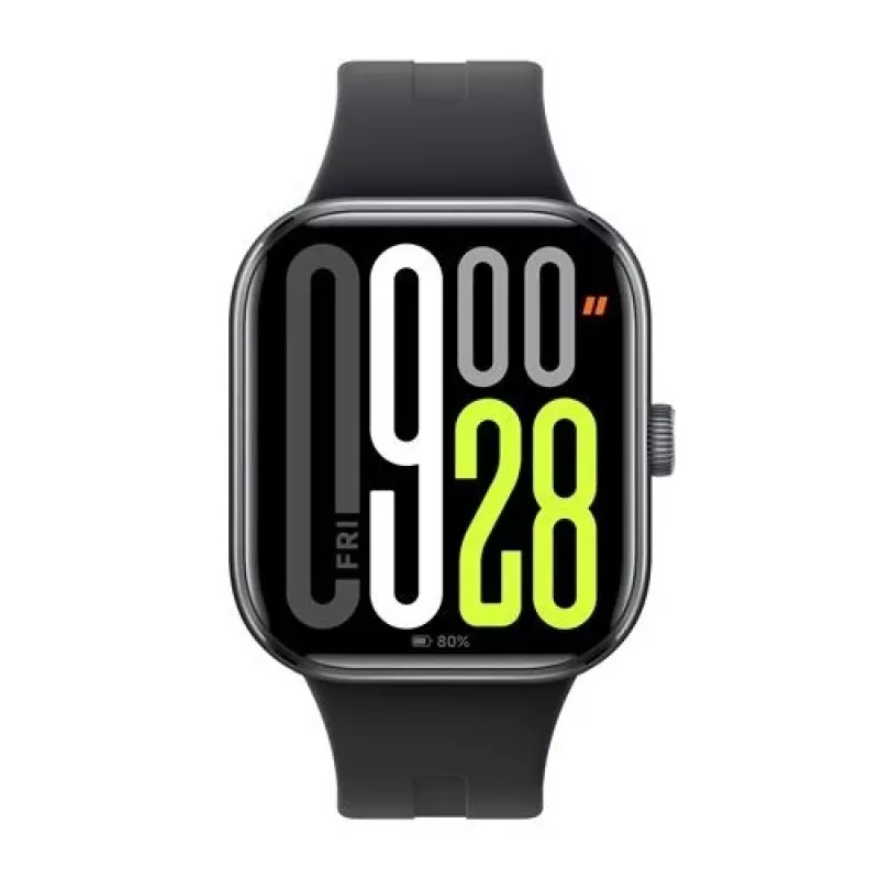 Smartwatch Xiaomi Watch 5 prostokątny, wyświetlacz AMOLED 2,07 cala, czarna obudowa, czarny pasek TPU, 47,5 mm, 5 ATM