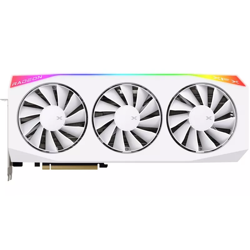 Karta graficzna XFX Radeon RX 9070 XT — 16 GB GDDR6, 256-bit, PCIe x16, 3 wentylatory, biała, 360 mm