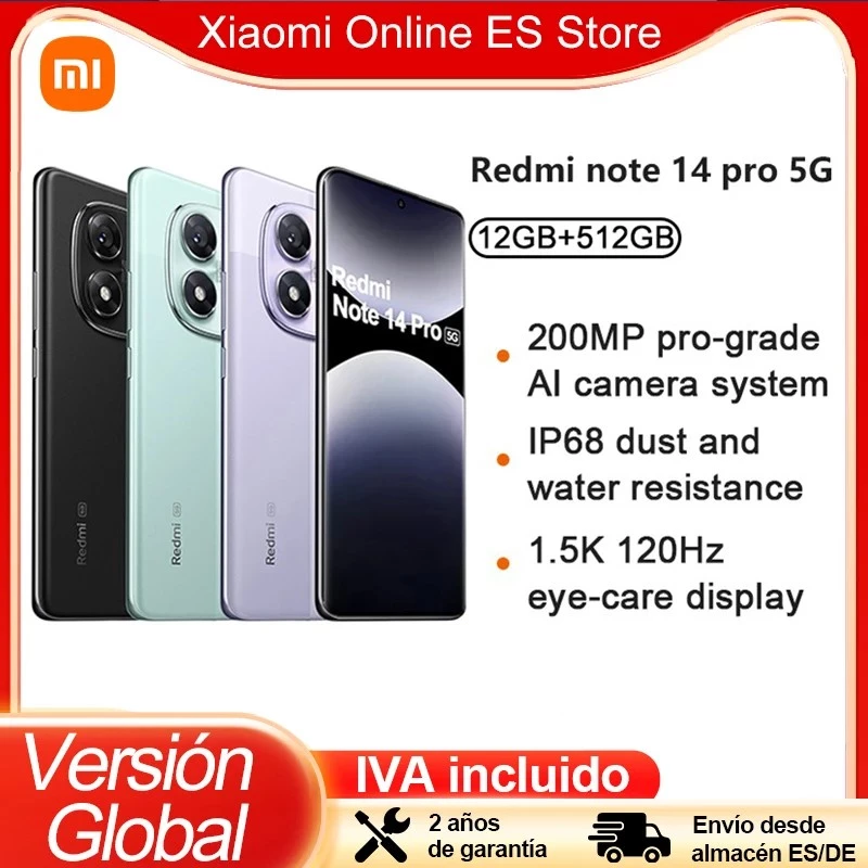 Xiaomi Redmi Note 14 Pro 5G 16.9 cm (6.67) Dual SIM USB Type-C 12/512 GB 5110 mAh Czarny