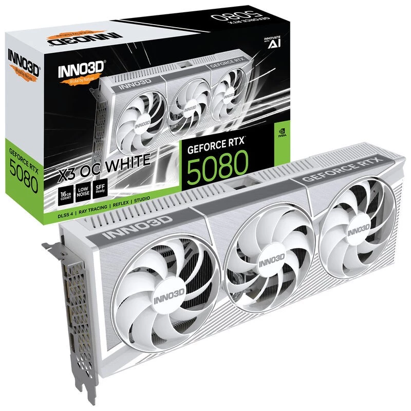 Karta graficzna INNO3D GeForce RTX 5080 X3 OC White 16GB GDDR7