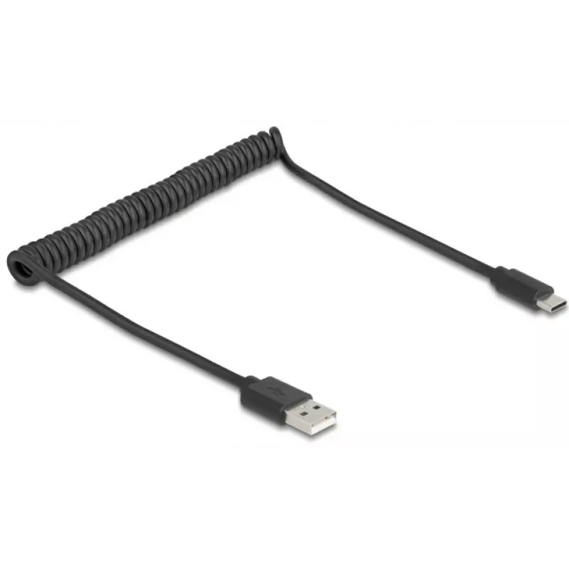 Kabel USB DeLOCK USB 2.0 0,75 m USB A – USB C czarny 90368