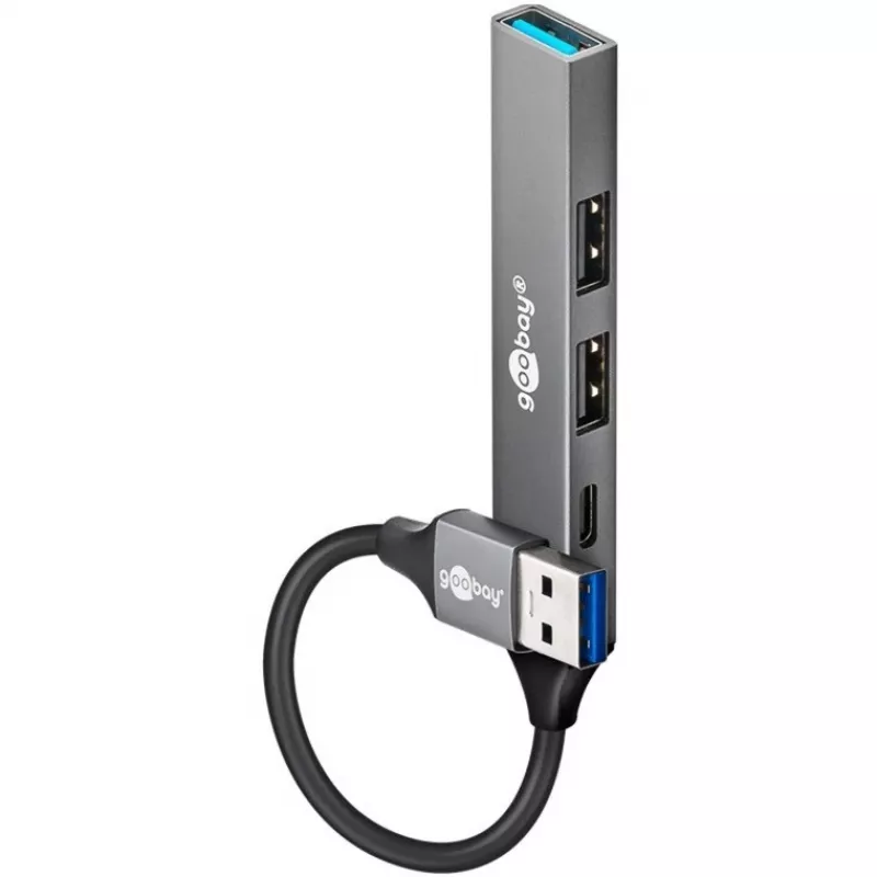Goobay Slim 4-Port USB-Hub, USB-A na USB-C™/USB-A, USB 3.2 (74458)