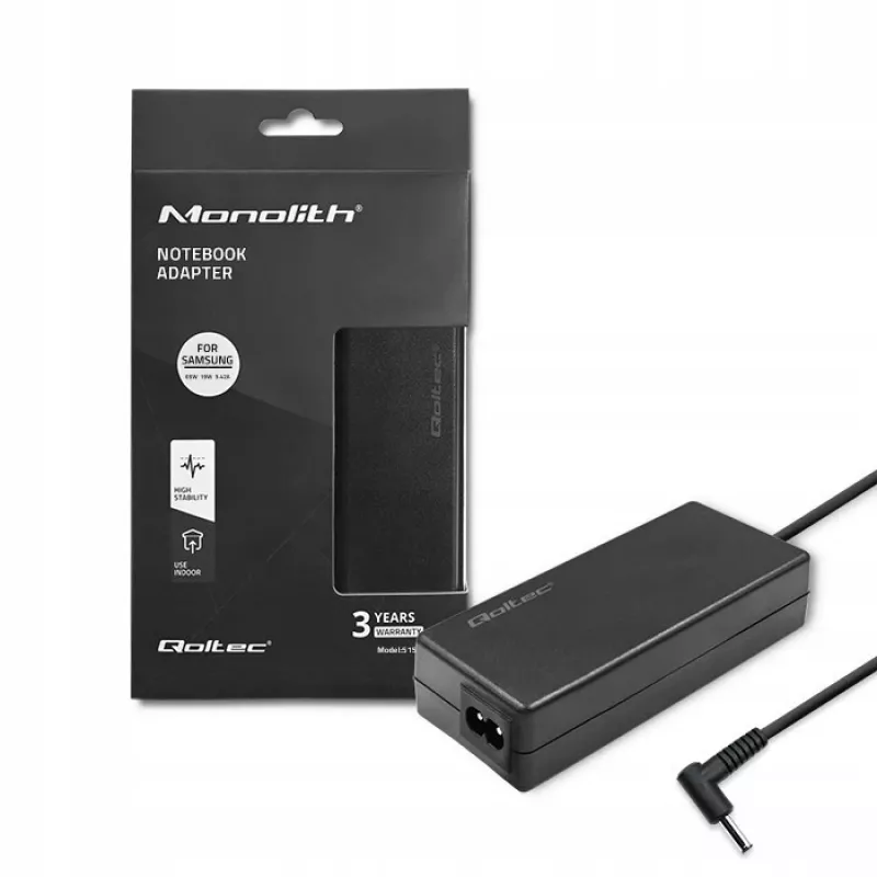 Zasilacz QOLTEC 65W 19V 3.42A do laptopów i kompatybilnych urządzeń