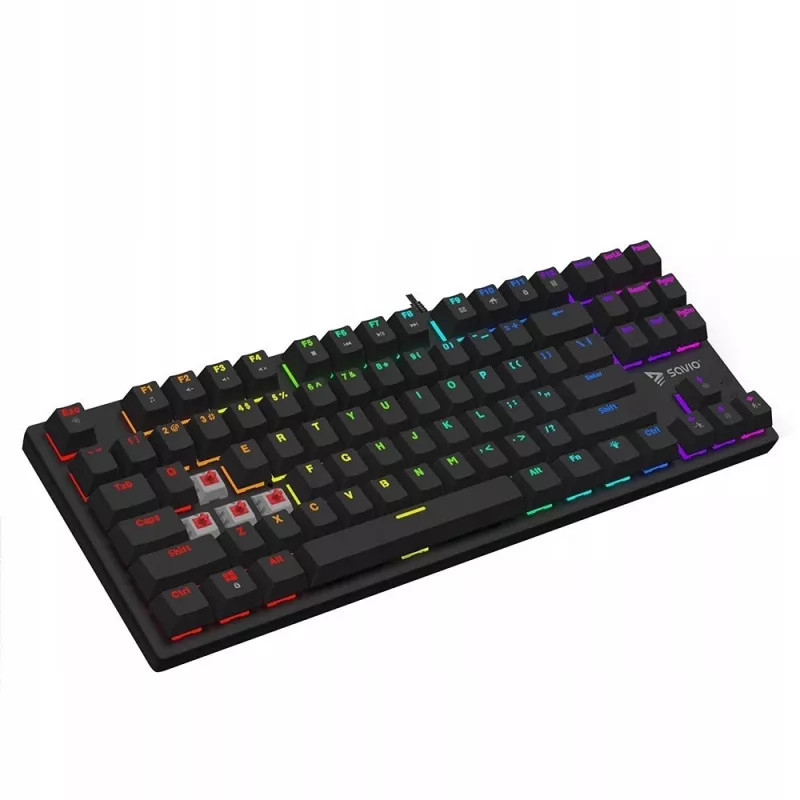 Klawiatura mechaniczna RGB Tempest X2 Outemu Red Savio Savgk-tempest X2 Red