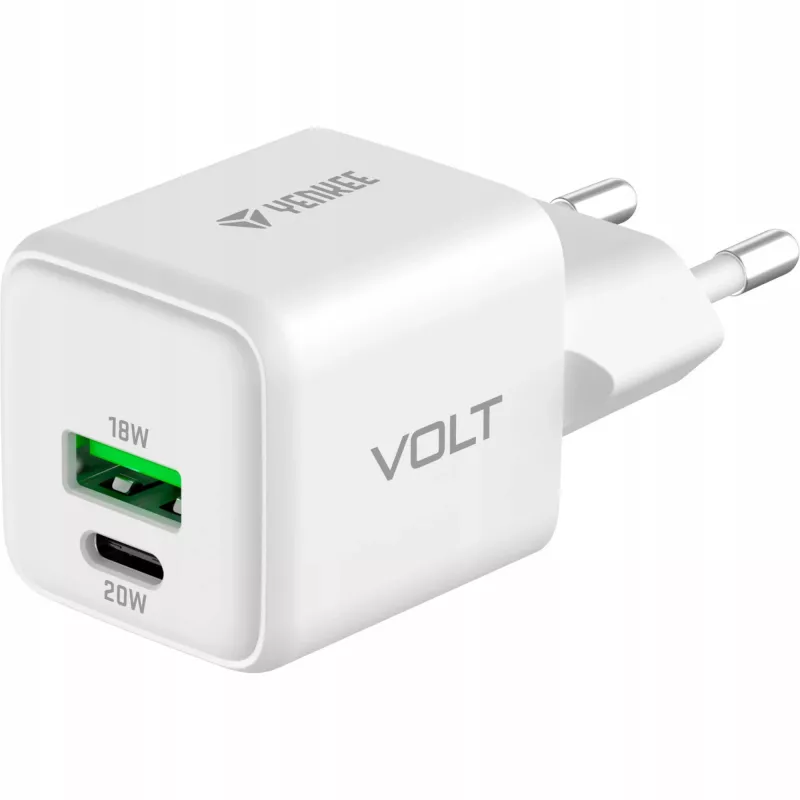 Ładowarka sieciowa USB C/A YENKEE YAC G38 20W 3A Power Delivery (USB‑C i USB‑A)