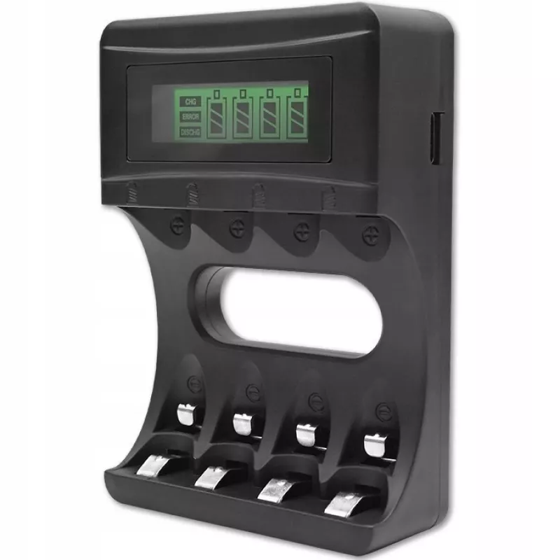 Ładowarka do akumulatorów QOLTEC 50654 do akumulatorów Ni‑MH R03 (AAA) i R6 (AA), 1800 mA