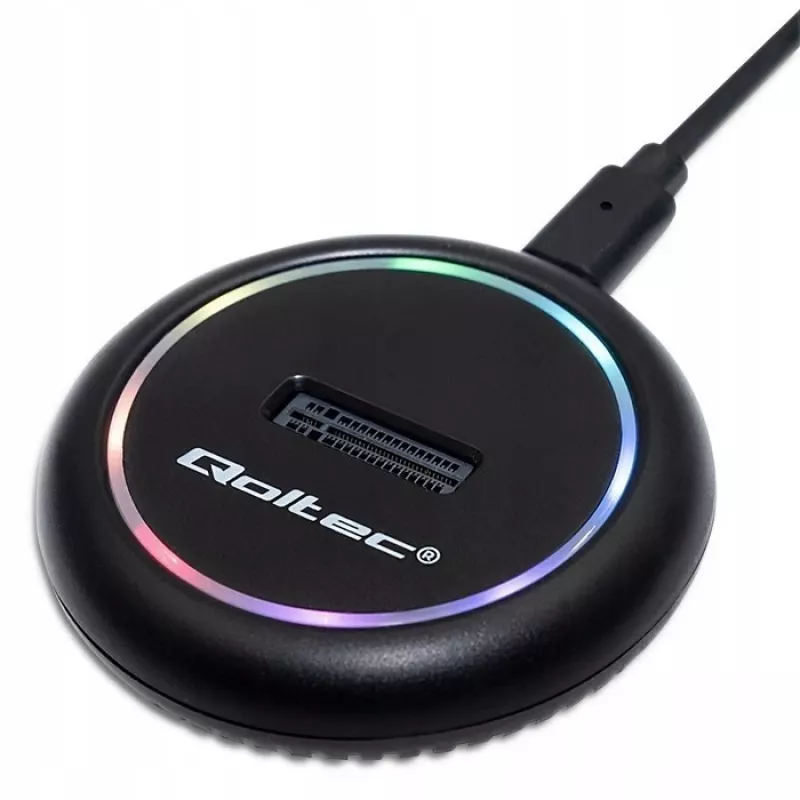 Stacja dokująca M.2 SSD QOLTEC 52275 do dysków SATA i NVMe, połączenie USB