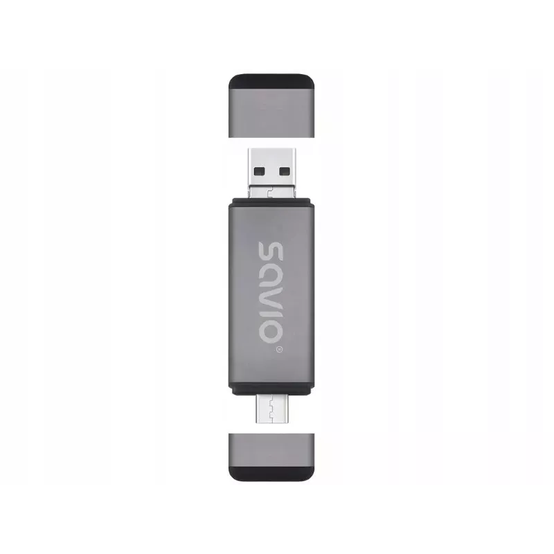 Czytnik Kart SD 3w1, USB-C + USB-A 2.0 + Micro USB